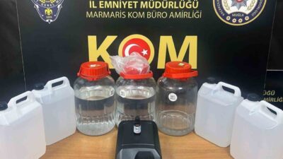 Muğla Emniyet Müdürlüğü, Marmaris ve Bodrum'da sahte alkol üretimine yönelik
