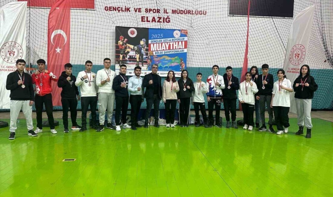 Elazığ'da gerçekleştirilen Muay Thai Doğu Anadolu Bölge Şampiyonası'nda Bitlis takımı,