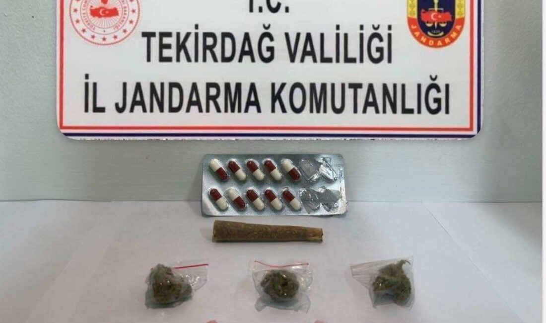 Tekirdağ İl Jandarma Komutanlığı'nın düzenlediği operasyonlar sonucu, çeşitli uyuşturucu maddeler