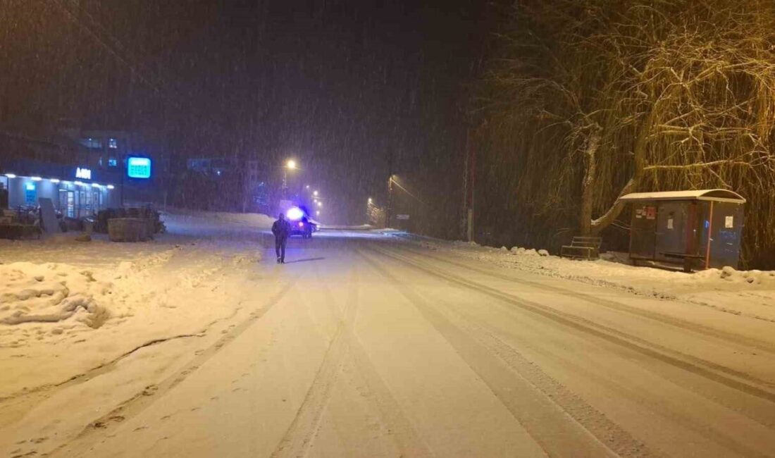 Tunceli'de sabah saatlerinde başlayan yoğun kar yağışı, gece saatlerinde etkisini