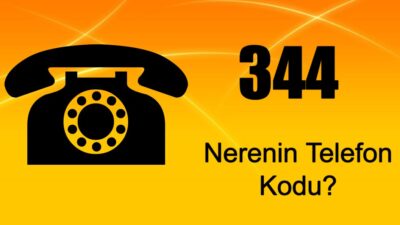 Telefon rehberinizde ya da arama geçmişinizde 0344 ile başlayan bir