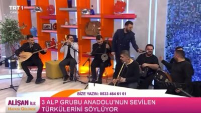 Sevilen müzik grubu 3 Alp Kardeşler, TRT 1 ekranlarında yayınlanan