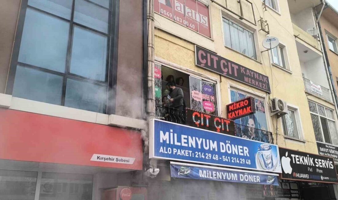 Baca temizlerken binayı yakıyordu Kırşehir'de bir esnafın yağ