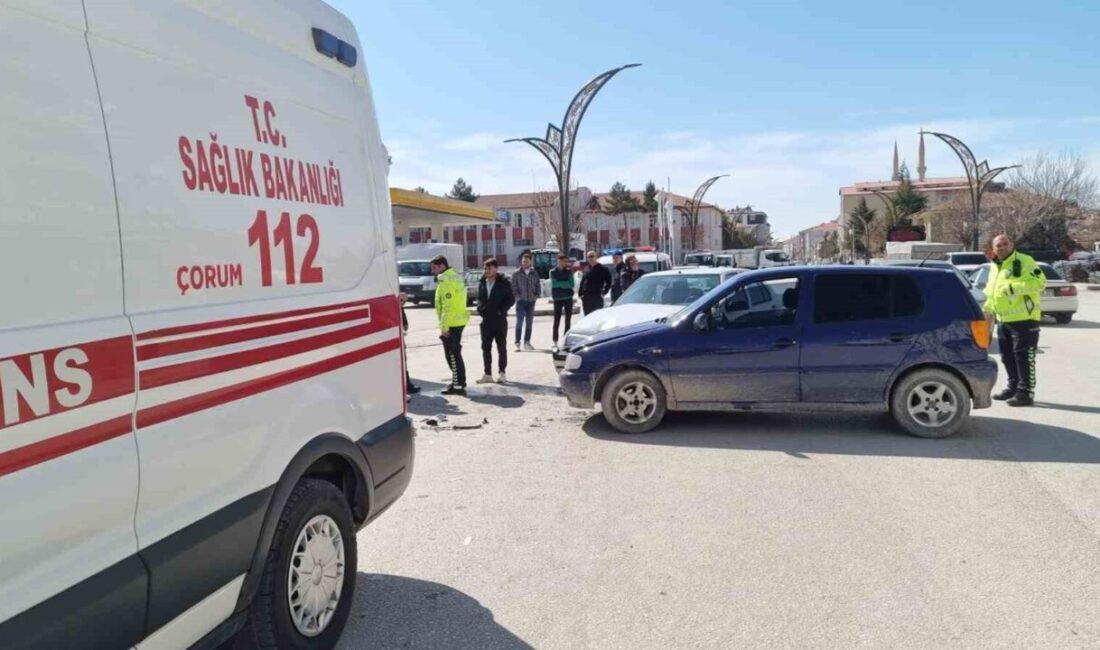 Çorum’da iki otomobil çarpıştı: 2 yaralı Çorum'un Alaca ilçesinde 2