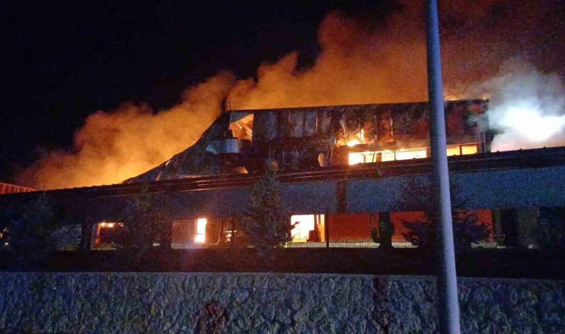 Çorum Organize Sanayi Bölgesi'ndeki Aksular firmasına ait gıda fabrikasında çıkan