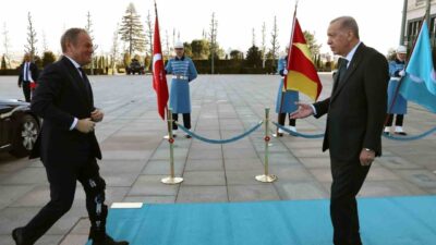 Türkiye Cumhurbaşkanı Recep Tayyip Erdoğan, Polonya Başbakanı Donald Tusk'u Cumhurbaşkanlığı