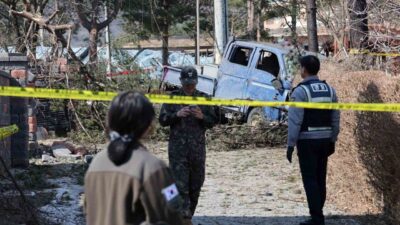 Güney Kore'nin Gyeonggi eyaletindeki Pocheon'da KF-16 savaş uçaklarının yanlışlıkla attığı