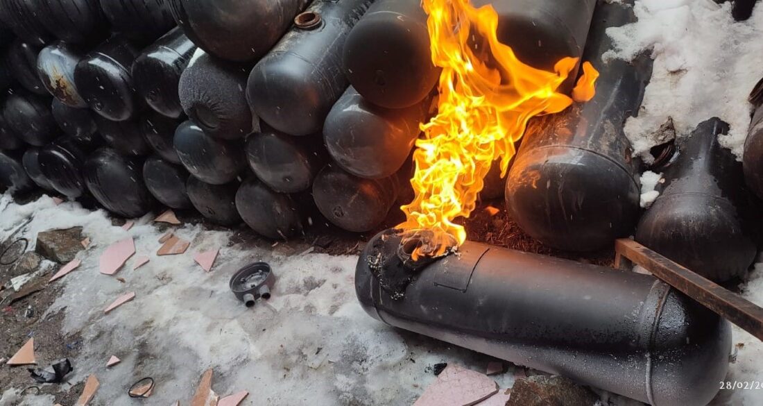 Yozgat’ta sanayi sitesinde bir aracın LPG tankından dökülen gaz patlamaya