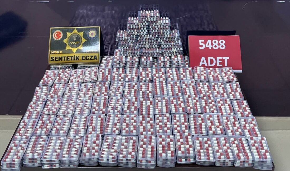 Yozgat’ta Narkotik Operasyonu: 5488 Adet Sentetik Hap Ele Geçirildi

