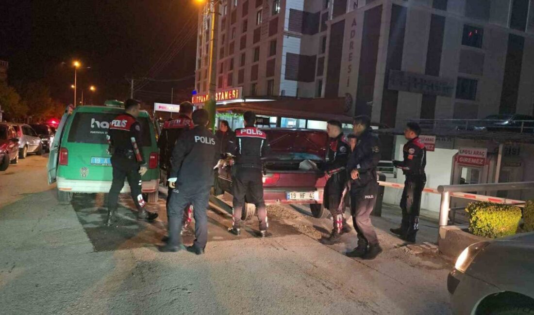 Çorum'da, polis ekiplerinin "dur"