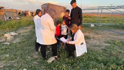 Yerköy İlçe Sağlık Müdürlüğü ekipleri, ilçeye çalışmak için gelen mevsimlik