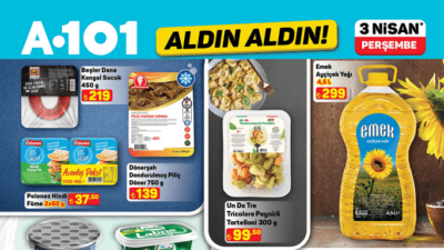A101 3 Nisan 2025 aktüel ürünler kataloğu büyük indirimlerle dolu.