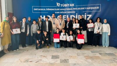 TÜBİTAK tarafından düzenlenen Ortaokul Öğrencileri Araştırma Projeleri Yarışması'nda Ağrı’dan 4