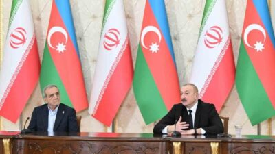 Azerbaycan Cumhurbaşkanı Aliyev, İran Cumhurbaşkanı Pezeşkiyan ile Bakü'de bir araya