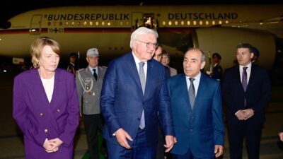 Almanya Cumhurbaşkanı Frank-Walter Steinmeier, Ermenistan ziyaretinin ardından Azerbaycan'a geldi. Steinmeier,