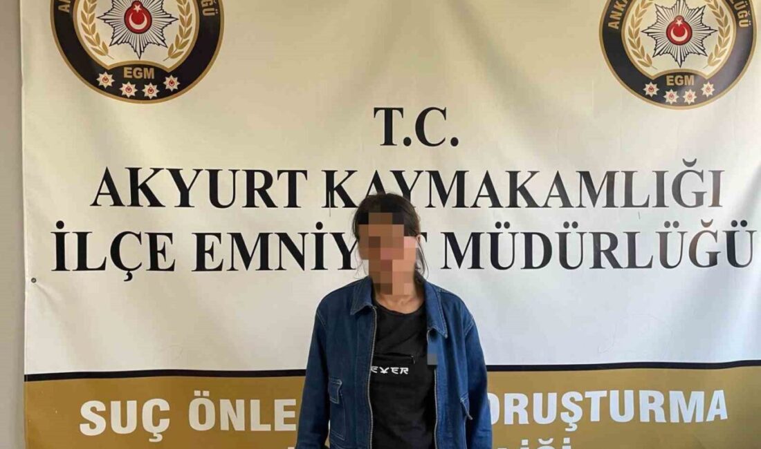 Ankara'da 22 yıl hapis cezası olan E.U., Akyurt İlçe Emniyet