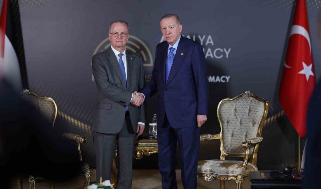 Cumhurbaşkanı Erdoğan, Filistin Başbakanı Mustafa ile Türkiye-Filistin ilişkileri ve İsrail-Filistin