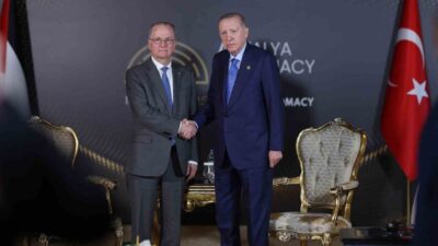 Cumhurbaşkanı Erdoğan, Filistin Başbakanı Mustafa ile Türkiye-Filistin ilişkileri ve İsrail-Filistin