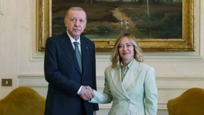 Cumhurbaşkanı Erdoğan, İtalya ziyareti kapsamında Başbakan Meloni ile bir araya