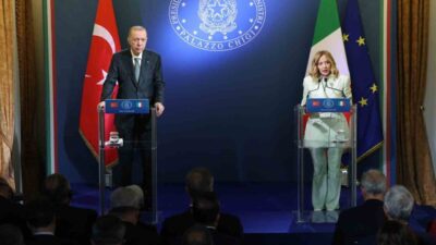 Cumhurbaşkanı Recep Tayyip Erdoğan, İtalya ziyaretinde Başbakan Giorgia Meloni ile