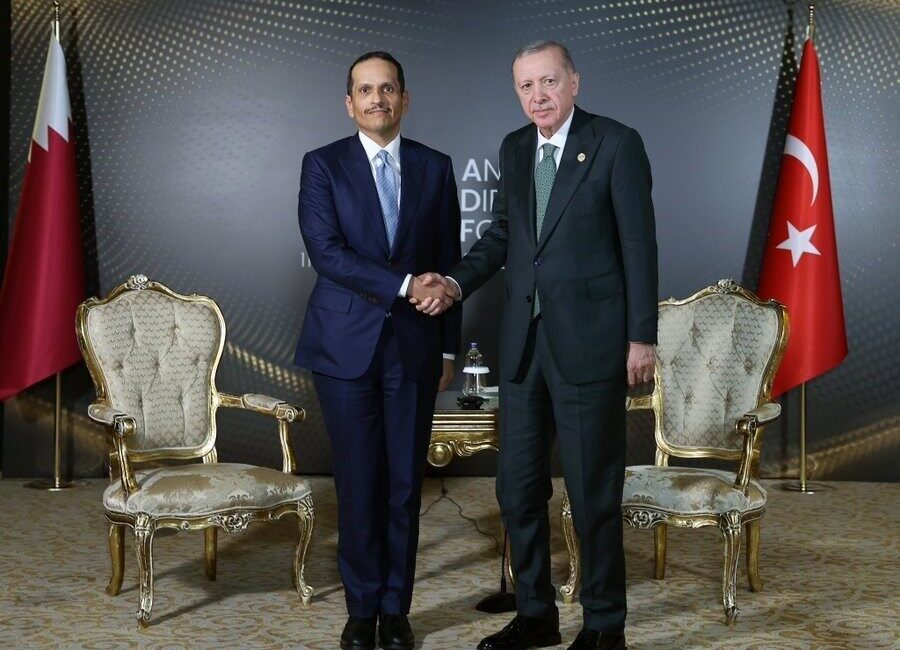 Cumhurbaşkanı Erdoğan, 4. Antalya Diplomasi Forumu'nda bulunan Katar Başbakanı ve