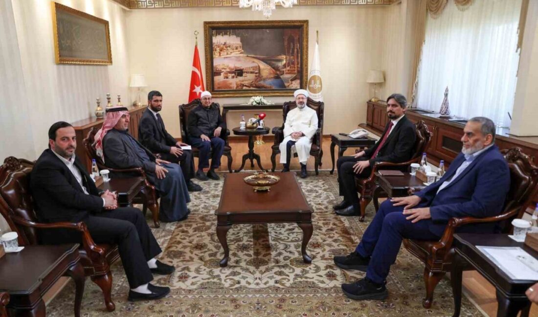 Diyanet İşleri Başkanı Prof. Dr. Ali Erbaş, Filistinli Alimler Heyeti'ni