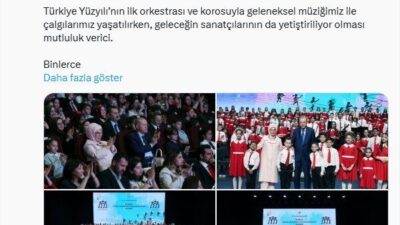 Emine Erdoğan, Türkiye Yüzyılı’nın ilk orkestrası ve korosu olan Cumhurbaşkanlığı