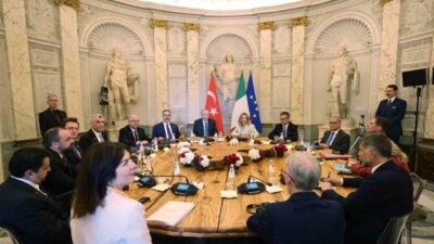 Cumhurbaşkanı Recep Tayyip Erdoğan, İtalya Başbakanı Giorgia Meloni ile görüşmeler