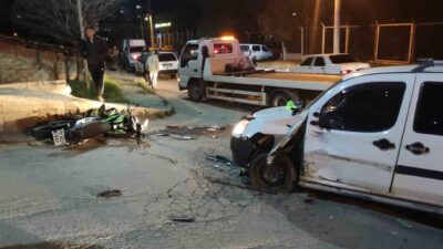 Kırıkkale'de Fiat hafif ticari aracıyla çarpışan motosiklet sürücüsü Ali Kaan