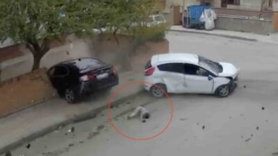 Çorum'da meydana gelen kazada iki otomobil çarpıştı; 7 kişi hafif
