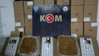 Kırıkkale'de gerçekleştirilen operasyonda 595 bin 400 adet sahte bandrollü makaron