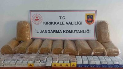 Kırıkkale'de, kaçak tütün satışı yapan M.B.'nin iş yerine jandarma operasyon