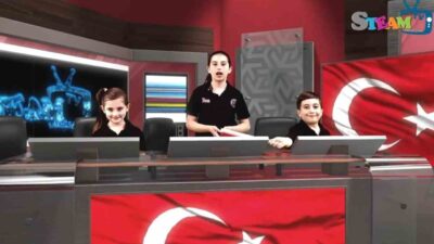 Manisa Akhisar'daki öğrenciler, SteamTv adlı dijital kanalda 23 Nisan özel