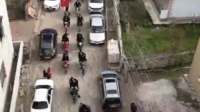 Yozgat'ın Aydıncık ilçesinde Murat ve Ebrar Taşgın'ın düğününde arkadaşları sürpriz