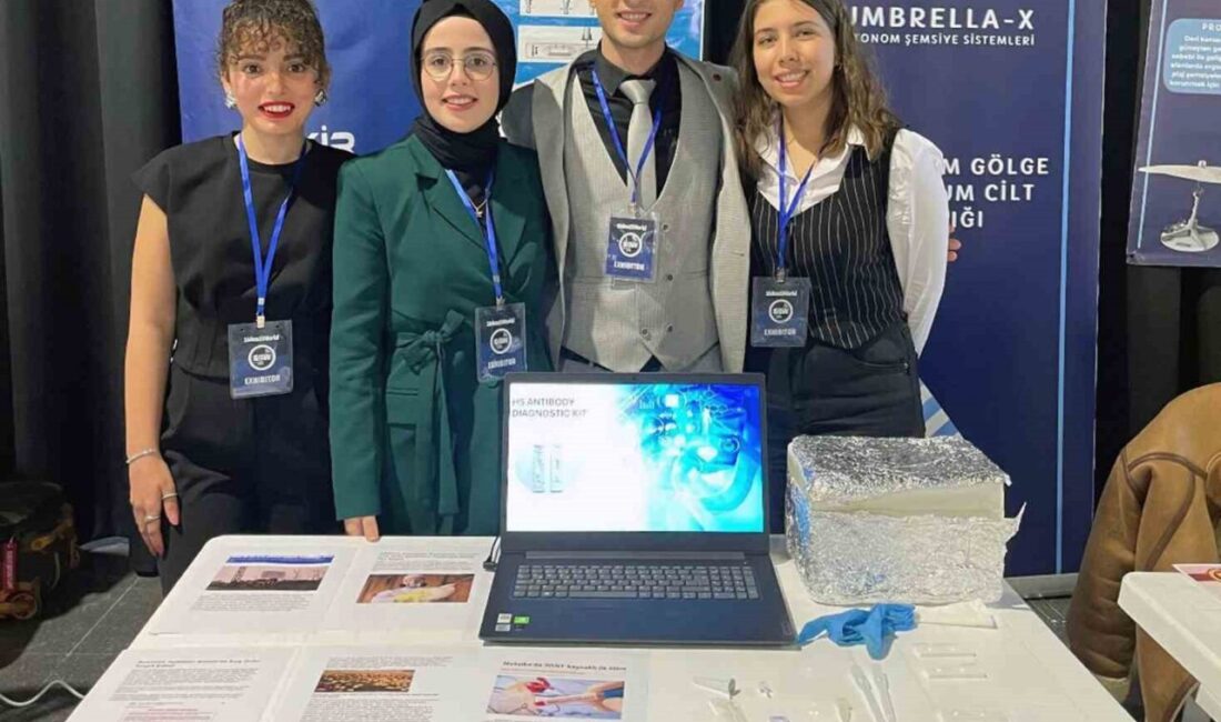 MSKÜ'de düzenlenen yarışmada birinci olan Ahmet Can Karaman ve ekibi,
