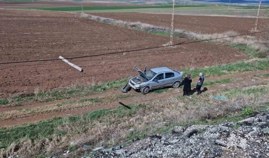 Otomobil şarampole yuvarlandı, araçtakiler burnu bile kanamadan kurtuldu Çorum'un Alaca ilçesinde otomobilin