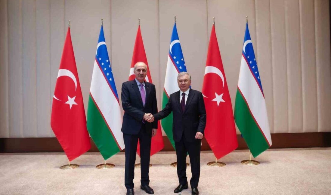 TBMM Başkanı Numan Kurtulmuş, Özbekistan Cumhurbaşkanı Şevket Mirziyoyev'le Taşkent'te bir