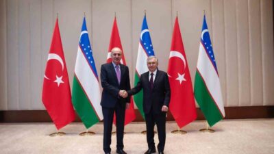 TBMM Başkanı Numan Kurtulmuş, Özbekistan Cumhurbaşkanı Şevket Mirziyoyev'le Taşkent'te bir