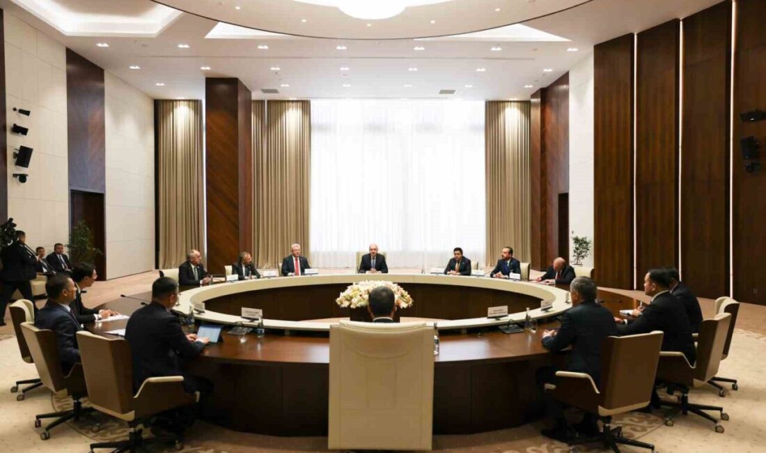 TBMM Başkanı Numan Kurtulmuş, Bişkek'te Cumhurbaşkanı Sadır Caparov ile bir