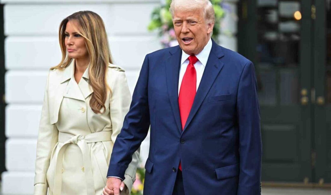 ABD Başkanı Donald Trump, First Lady Melania Trump ile birlikte