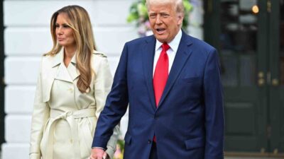 ABD Başkanı Donald Trump, First Lady Melania Trump ile birlikte