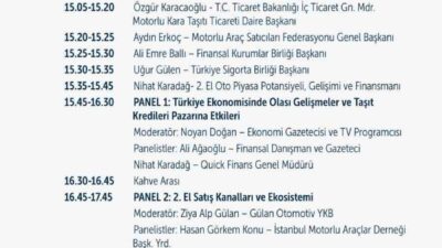 Türkiye'nin ilk 2. El Oto Zirvesi, 6 Nisan günü İstanbul