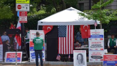 ABD'nin başkenti Washington D.C'de Türk vatandaşları, Ermeni soykırımı iddialarına karşı