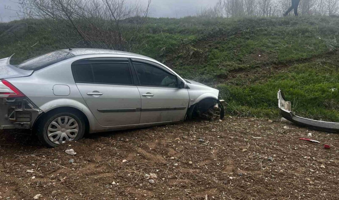 Yozgat’ta meydana gelen trafik kazasında bir araç şarampole yuvarlandı. Şans