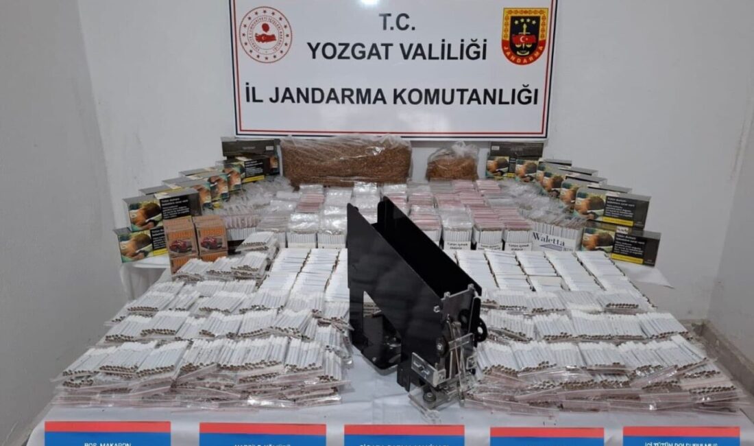 Jandarma ekipleri, Yozgat'ın Sorgun ilçesinde İ.E. isimli kişinin kaçak tütün