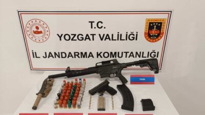 Yozgat'ta Jandarma ekiplerinin yaptığı operasyonda ruhsatsız silahlar ve mühimmat ele