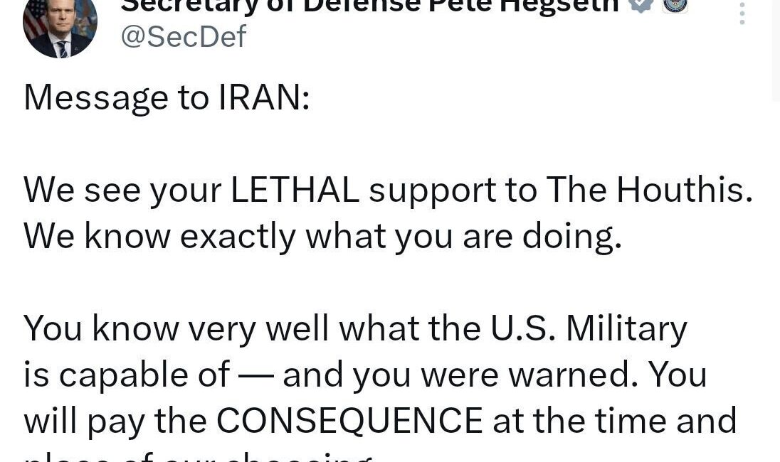 ABD Savunma Bakanı Pete Hegseth, İran'ı Yemen'deki Husilere verdiği destek