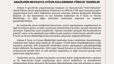 Ankara Valiliği, imar izni olmayan kaçak yapıların elektrik, su, doğalgaz