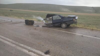 Ankara'nın Polatlı ilçesindeki trafik kazasında karşı yönden gelen tır ile