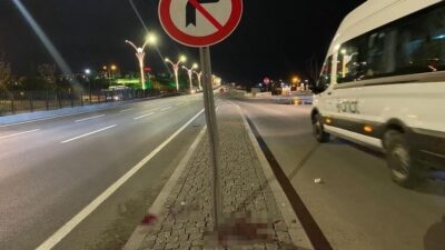 Ankara'nın Gölbaşı ilçesinde trafik levhasına çarpan motosikletin sürücüsü Yusuf K.